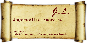 Jagerovits Ludovika névjegykártya